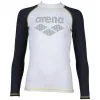Arena Rash LS UV Vest Boys white/ash grey