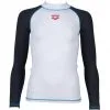 Arena Rash LS UV Vest Girls white/ash grey