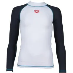 Arena Rash LS UV Vest Girls white/ash grey