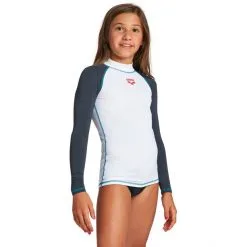 Arena Rash LS UV Vest Girls white/ash grey 11 Arena Rash LS UV Vest Girls white/ash grey -Paddling Sales Store arena rash ls uv vest girls white ash grey 6