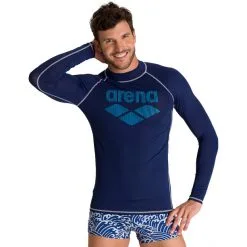 Arena Rash LS UV Vest Men navy -Paddling Sales Store arena rash ls uv vest men navy 5