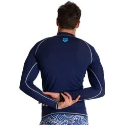 Arena Rash LS UV Vest Men navy -Paddling Sales Store arena rash ls uv vest men navy 6