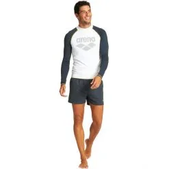 Arena Rash LS UV Vest Men white/ash grey -Paddling Sales Store arena rash ls uv vest men white ash grey 4