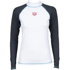 Arena Rash LS UV Vest Women white/ash grey