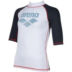 Arena Rash SS UV Vest Boys white/ash grey -Paddling Sales Store arena rash ss uv vest boys white ash grey 3