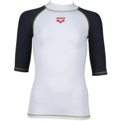 Arena Rash SS UV Vest Girls white/ash grey