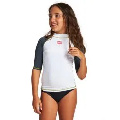 Arena Rash SS UV Vest Girls white/ash grey -Paddling Sales Store arena rash ss uv vest girls white ash grey 5