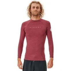 Rip Curl Dawn Patrol LS UV Shirt Men maroon marle