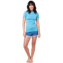 Rip Curl Dawn Patrol SS UV Shirt Women aqua heather -Paddling Sales Store rip curl dawn patrol ss uv shirt women aqua heather 3