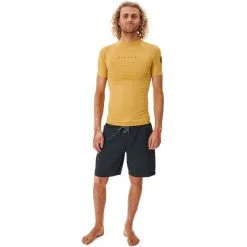 Rip Curl Down Patrol Performance SS UV Shirt Men mustard marle -Paddling Sales Store rip curl down patrol ss uv shirt men mustard marle 3