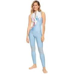 Roxy 1.5 Popsurf Long Jane Front Half Zip Suit Women dusk blue