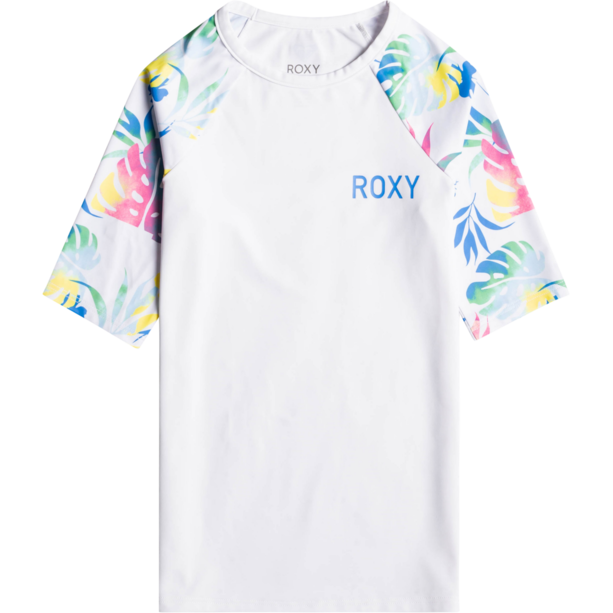 Roxy Lycra Printed SS UV Shirt Girls bright white s surf trippin 1 Roxy Lycra Printed SS UV Shirt Girls bright white s surf trippin
