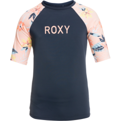 Roxy Lycra Printed SS UV Shirt Girls tropical peach tropical bree s